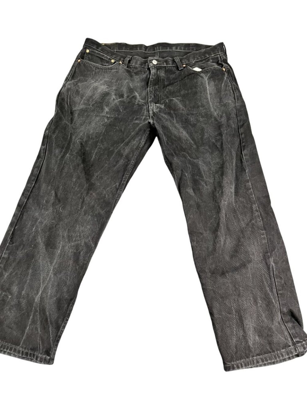 Levi's 550 Black Jeans Mens W40 L30 Relaxed Fit Straight Leg